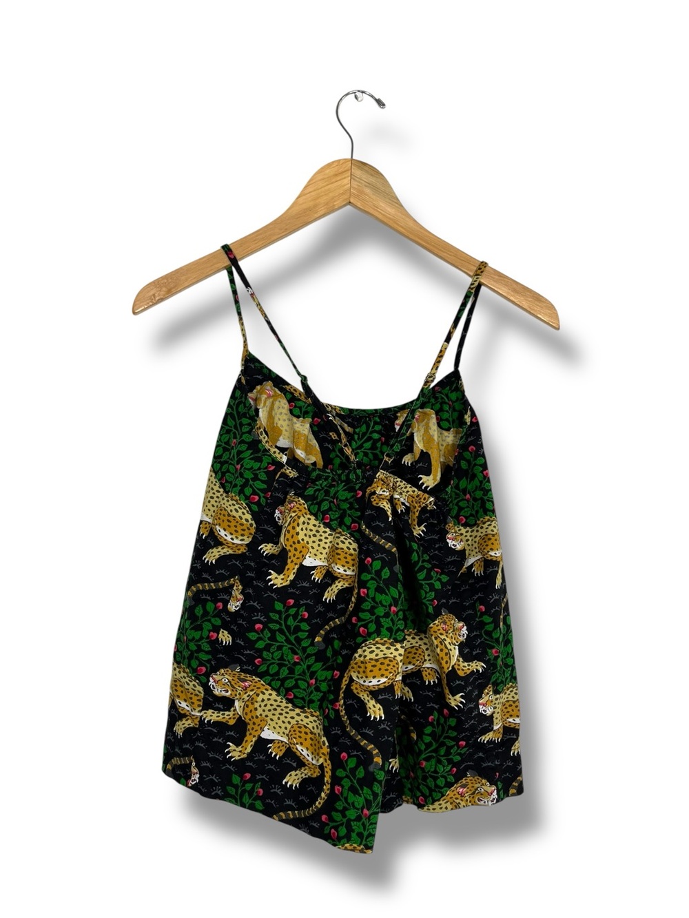 Print Fresh Pajama Top Bagheera Cami Organic Cotton Anthropologie Leopard Small - Picture 8 of 11